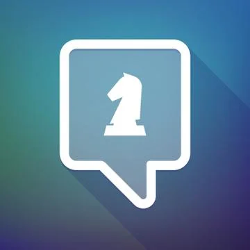 Illustration of a long shadow tooltip icon on a gradient background  with a   Stockillustratie