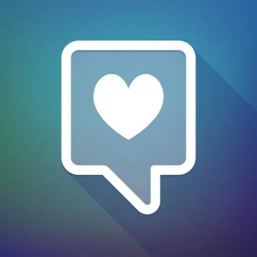 Illustration of a long shadow tooltip icon on a gradient background  with  th Illustrazione stock