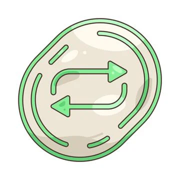 Illustration of loop button Illustrazione stock
