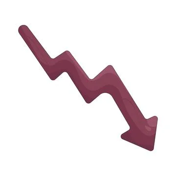 Illustration of loss arrow Stock Illustration