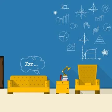 Illustration of lounge Stock Illustration