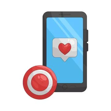 Illustration of Love chat Stock Illustration