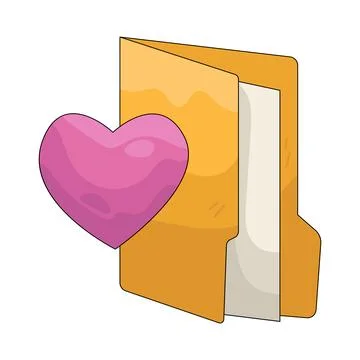 Illustration of love folder Stock Illustration