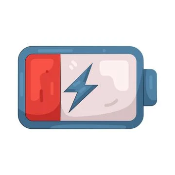 Illustration of Low battery Illustrazione stock
