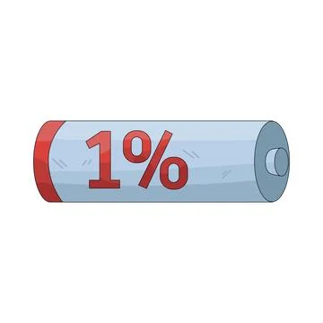 Illustration of Low battery Stockillustratie