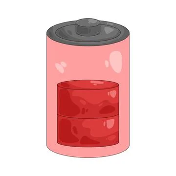 Illustration of low battery Ilustración de archivo