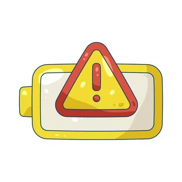 Illustration of low battery warning Stock Illustration