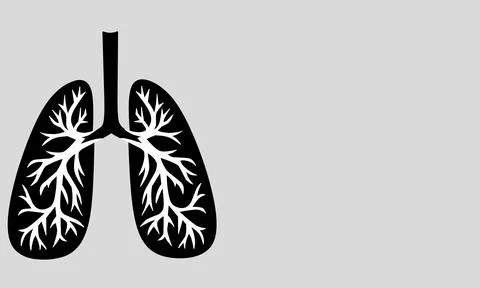 Illustration of lungs, with empty areas. Suitable to commemorate world lung canc Illustrazione stock