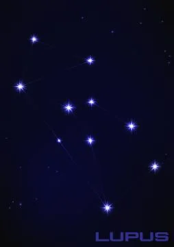 Illustration of lupus constellation Stock Illustration