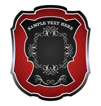 Illustration luxurious silver-framed labels - vector Stock Illustration