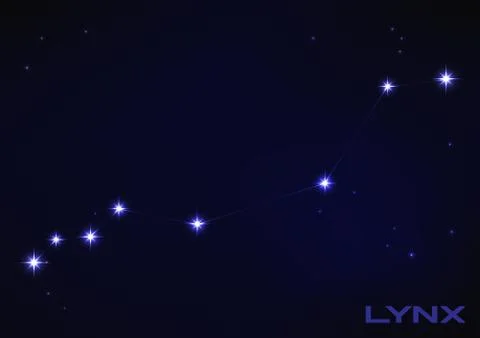 Illustration of lynx constellation Stock Illustration