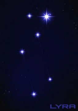 Illustration of lyra constellation Stock Illustration