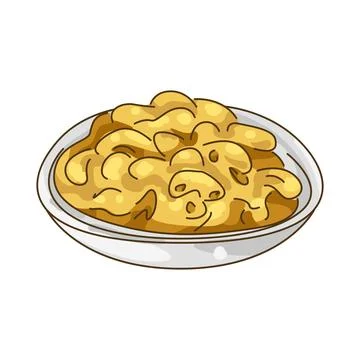 Illustration of Mac and cheese Stock Illustration