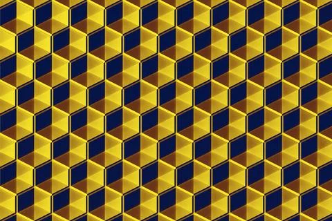 Illustration made using colorful hexagons as a pattern Stock Illustration