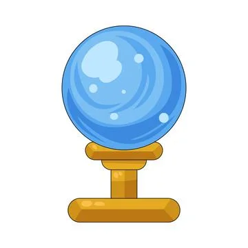Illustration of magic ball Illustrazione stock