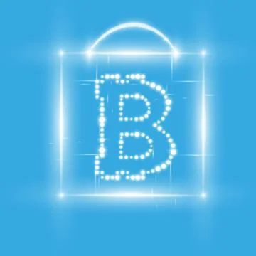 Illustration of Magic Box with bitcoin and Magic Light. Stock Illustration
