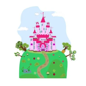 Illustration of a magic castle Stock Illustration