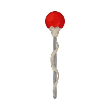 Illustration of magic staff 스톡 일러스트