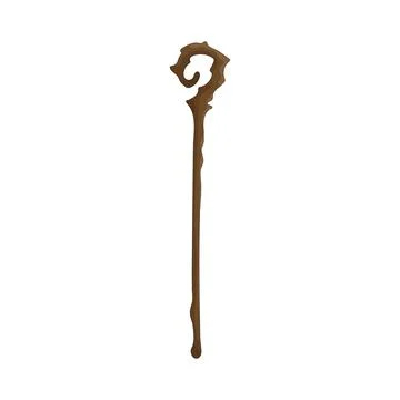 Illustration of magic staff Stock Illustration