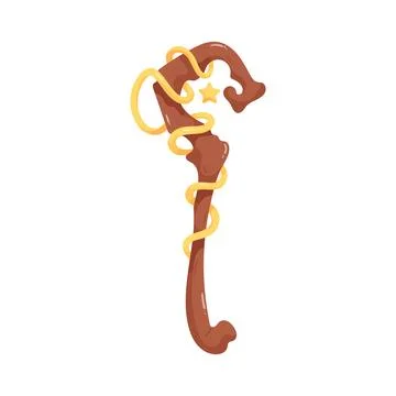 Illustration of magic staff Illustration