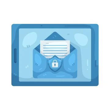 Illustration of Mail lock Stock Illustration