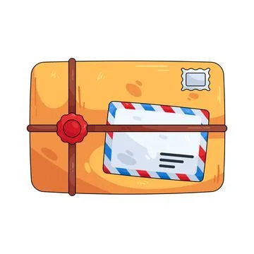 Illustration of mail package 스톡 일러스트