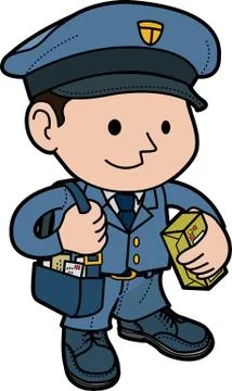 Illustration of mailman Stock Illustration