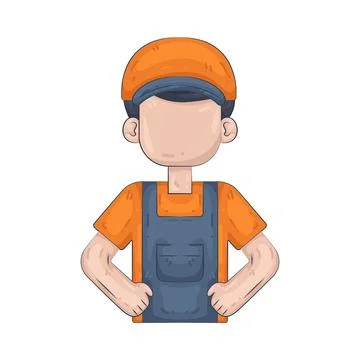 Illustration of maintenance worker Stock Illustration