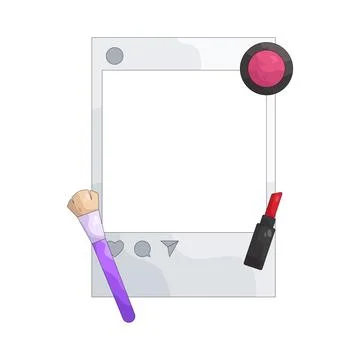 Illustration of makeup frame Stock Illustration