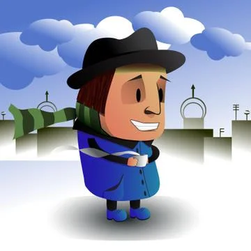 Illustration of a Man Stock Illustration