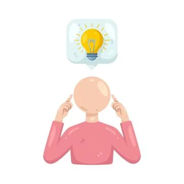 Illustration of man thinking Stock Illustration