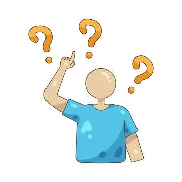 Illustration of Man thinking Stock Illustration