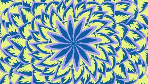 Illustration of a mandala background with a blue pattern Stock Illustration
