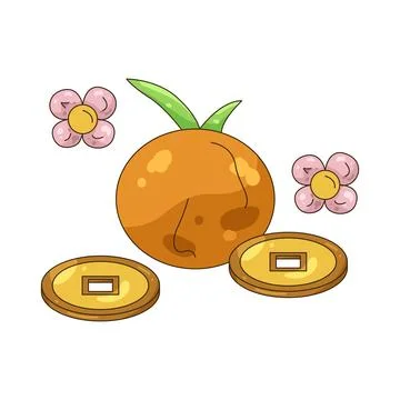 Illustration of mandarin orange Illustrazione stock
