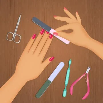Illustration of manicure nails Stock Illustration