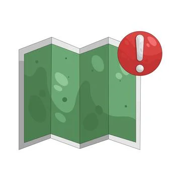 Illustration of map alert Stock Illustration