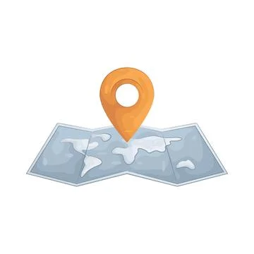 Illustration of map 스톡 일러스트