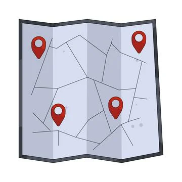 Illustration of map Stock Illustration