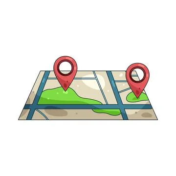 Illustration of map Stockillustratie