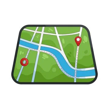 Illustration of map Stockillustratie