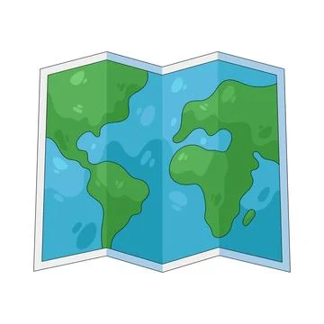 Illustration of map Ilustración de archivo