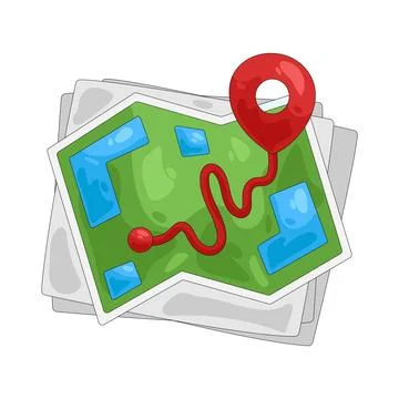 Illustration of map Illustrazione stock