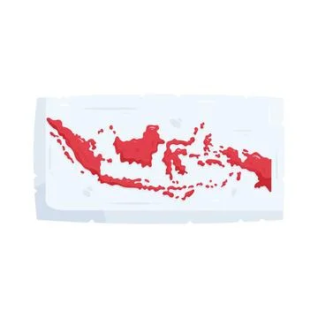 Illustration of map of Indonesia Stock Illustration