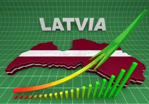 Illustration map of latvia Иллюстрация