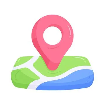 Illustration of  map pin Иллюстрация