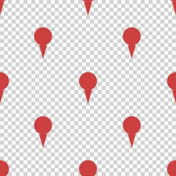 Illustration of map pointers in red color Stock Illustration