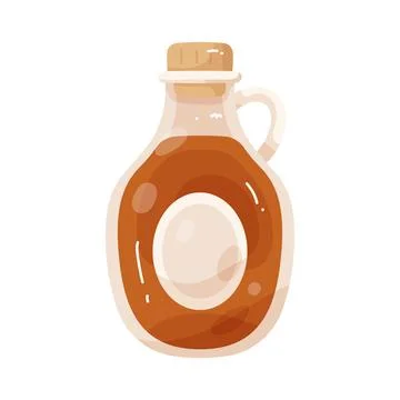 Illustration of maple syrup bottle Stock Illustration