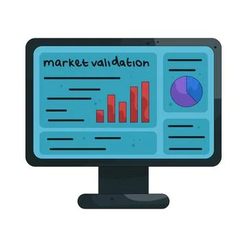 Illustration of Market validation Stock Illustration