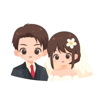Illustration of married couple Ilustração Stock