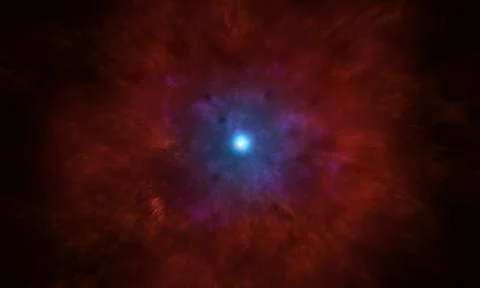 Illustration of a massive star going supernova. Stockillustratie